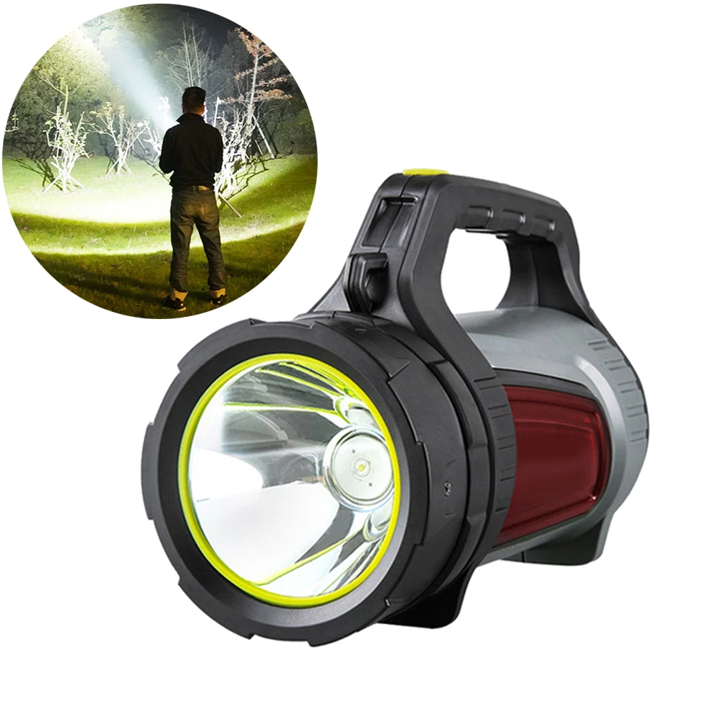 

10W Super Bright Outdoor Handheld Portable USB Rechargeable Flashlight Torch Searchlight Multi-function Long Shots Lamp NEW