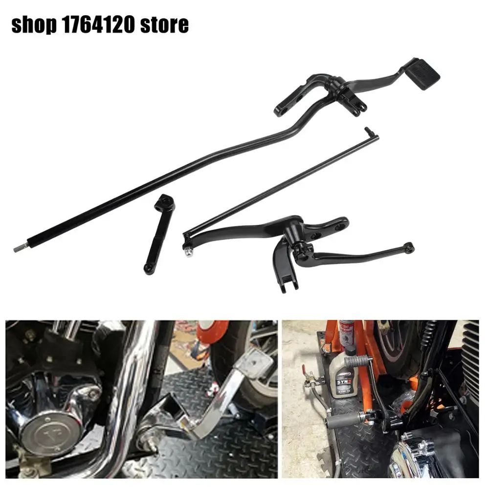Motorcycle Black Forward Controls Complete Kit Levers Linkages For Harley Dyna Street Bob FXDB Super Glide FXD Fat Bob FXDF