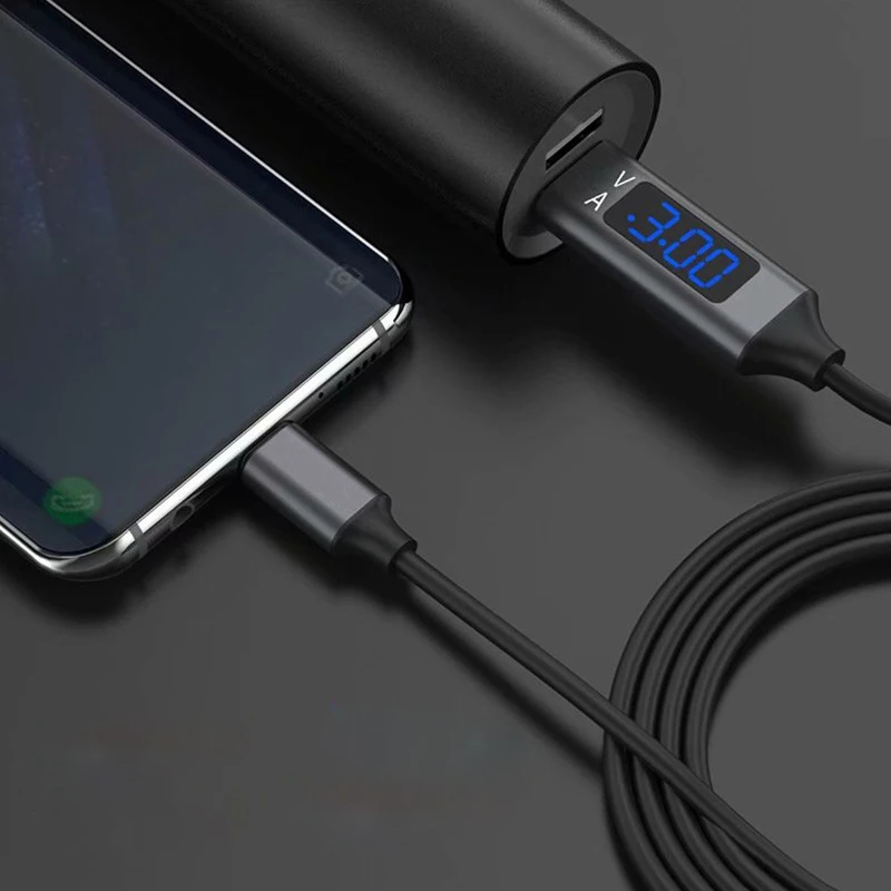 GUSIMA D-Line2 кабель Micro USB напряжение и ток дисплей синхронизации данных USB кабель для samsung Xiaomi huawei кабель Microusb