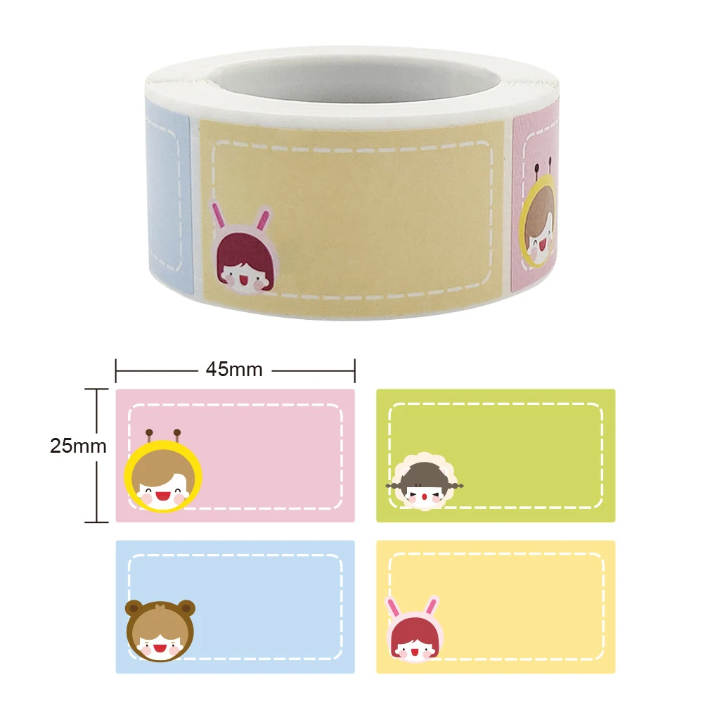 250Pcs Package Stationery Label White Label Write Name Sticker Blank Sticker Child Stationery