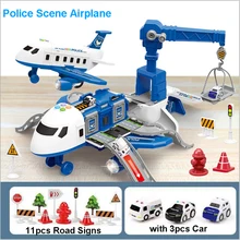  Kids Airplane Toys Simulation Inertia Car Toy Aircraft Music Stroy With Light Passenger Plane Toy Diecasts Kids Educational Toy 