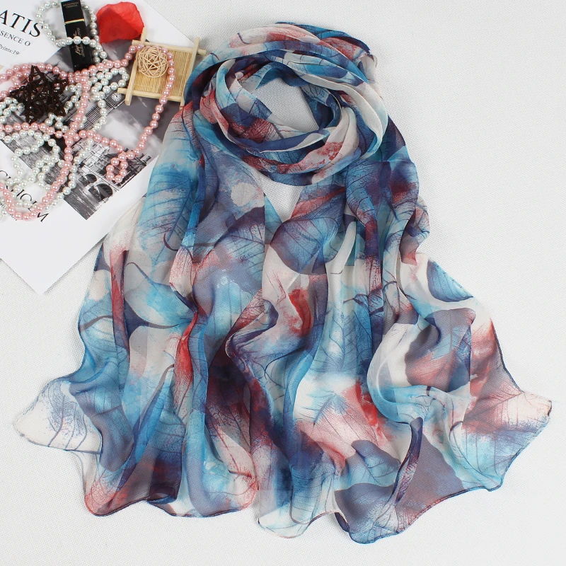 Scarves Woman Muslim Hijab Silk Scarf Gradual colors Female Summer Sunscreen Scarf Spring And Autumn Women Scarf foulard