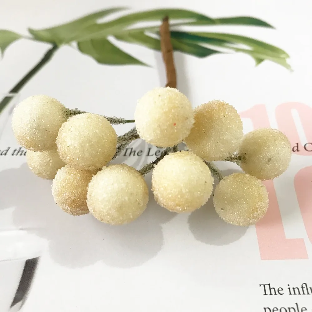 10 Stück/Set Mini Künstliche Plastikbeeren Rote Kirschen mit Perlmutt-Staubgefäßen für Hochzeits- und Weihnachtsdekoration DIY Geschenkbox – Detail 8