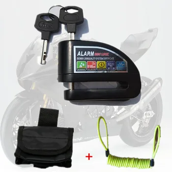

Free Shipping Security Burglar Alarm Lock Motorcycles Moto Bike Alarm Disc Lock High Score Bass Wheel Alarm Lock