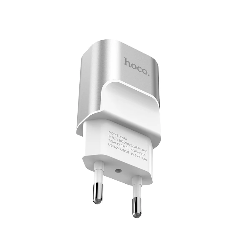 HOCO C47A 10 шт./лот 5 в 2.1A USB зарядное устройство для iPhone 11 Xs Max ЕС вилка настенное зарядное устройство адаптер для samsung Xiaomi huawei