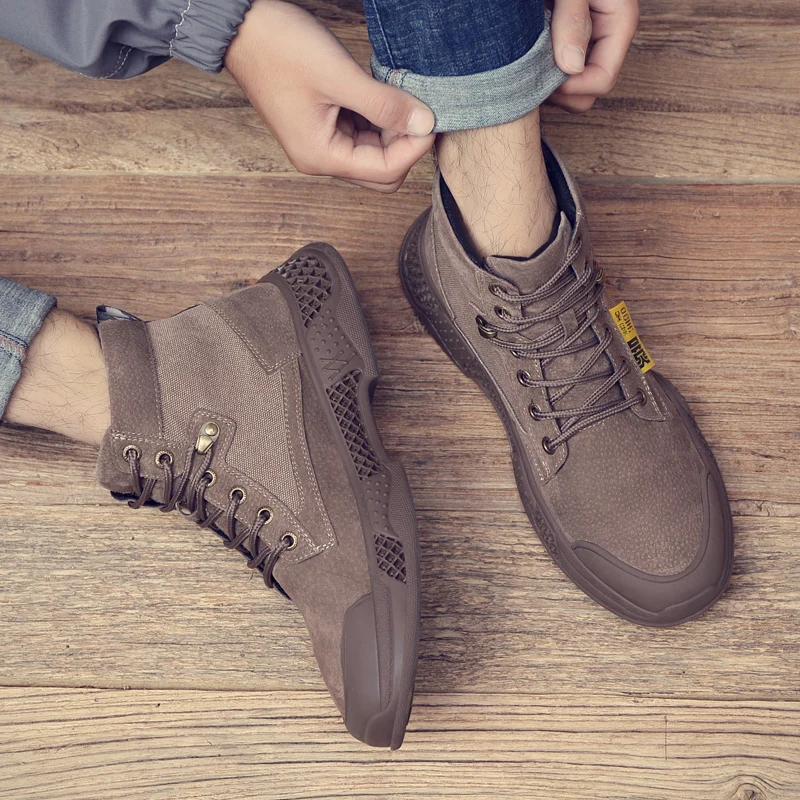 Модные мужские ботинки; Мужская обувь; Повседневная обувь; Botas De Hombre; сезон осень-зима; высокие кроссовки; Мужская удобная обувь; уличная спортивная обувь