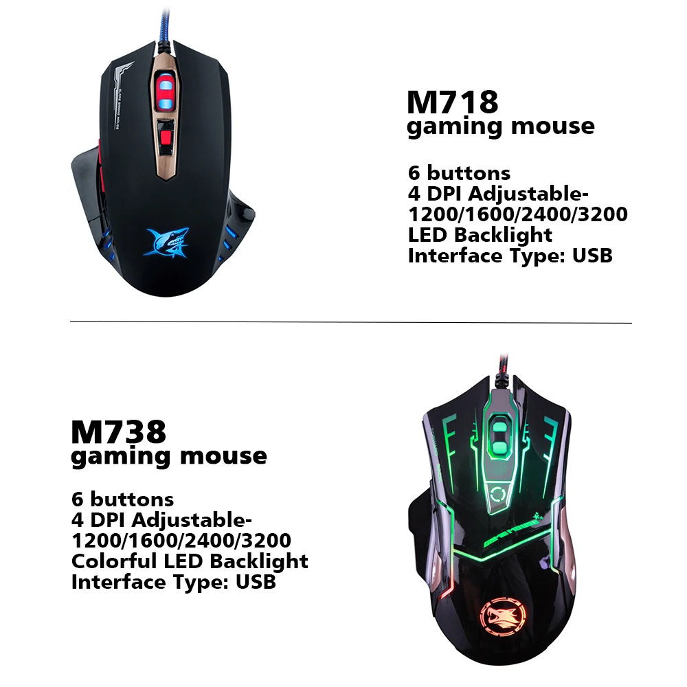 KAYINUO Механическая usb игровая мышь 3200 dpi Регулируемая 6 кнопок rgb Красочная Подсветка usb/компьютерная мышь для настольного ноутбука