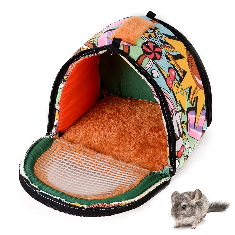 

Colorful Cartoon Pet Carrying Travelling Backpack Canvas Plush Backpack for Hamster Guinea Pig Hedgehog Squirrel FAS6