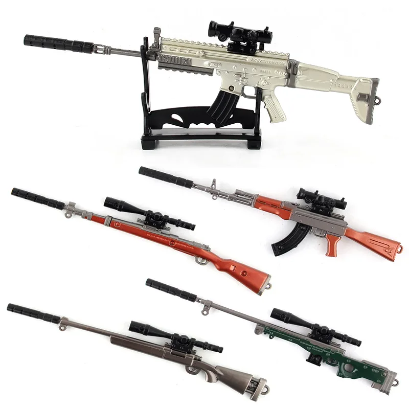 

22cm Small Alloy Deconstructable Assembled Model AK47 Sniper Rifle Model Boy Military Model Toy