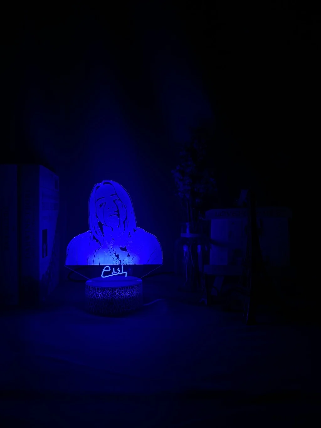 Американский певец-сочинитель Billie Eilish фигура светодиодный ночной Светильник для фанатов подарок для офиса домашний декоративный Ночной светильник прикроватная лампа для спальни