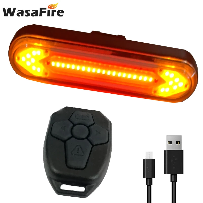 Wireless Bicycle Bike Rear LED Tail Brake Light Turn Signal Lamp Remote Control