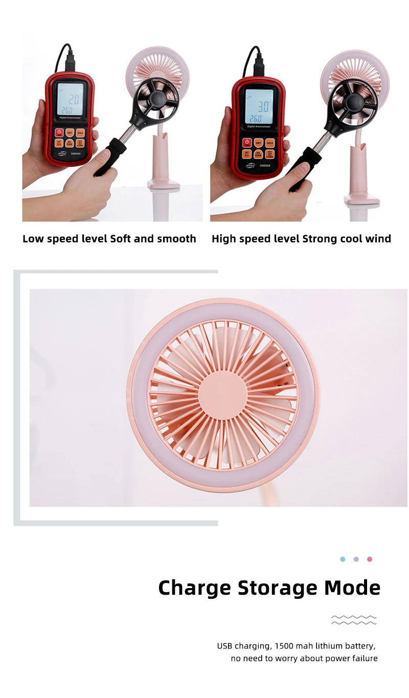 Портативный usb-вентилятор с светодиодный охладитель света мини ...