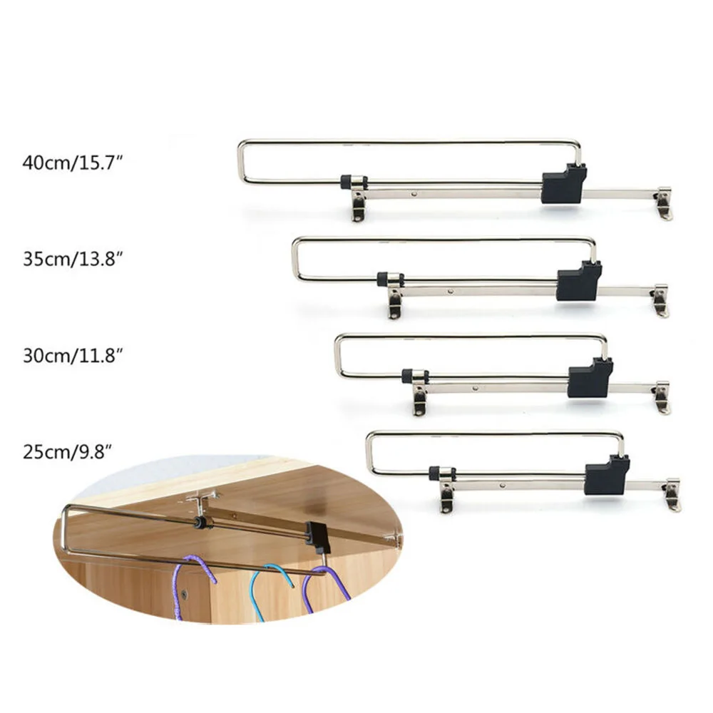 Шкаф выдвижная вешалка для одежды для брюк удлиняющаяся рейка органайзер для хранения