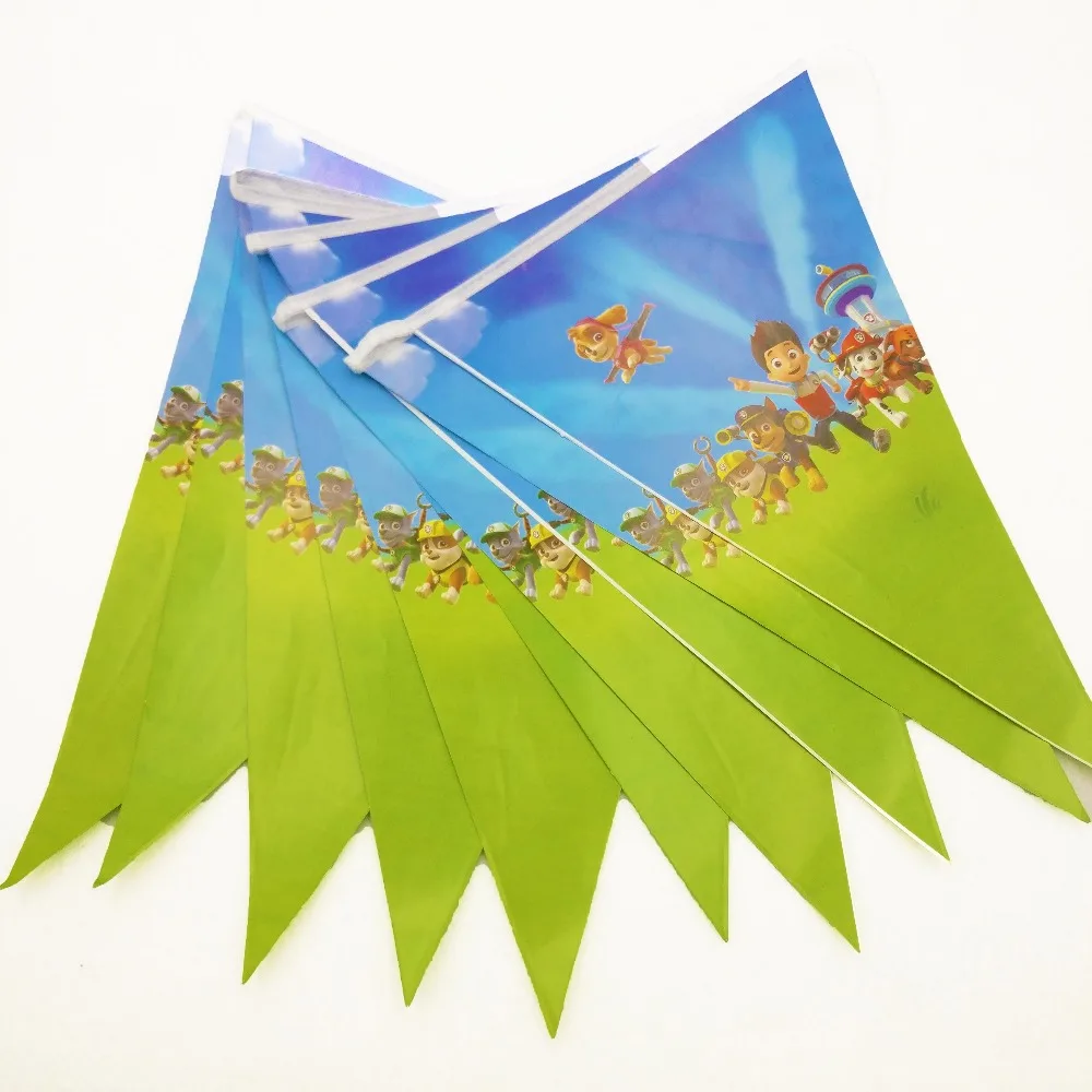 Banner A 1set 20 шт./пакет с рисунками из мультфильма «Щенячий патруль» вечерние тарелки и чашки Детские День рождения украшения принадлежности для детей, Anniversaire щенок вечерние поставки - Цвет: Banner A 1set