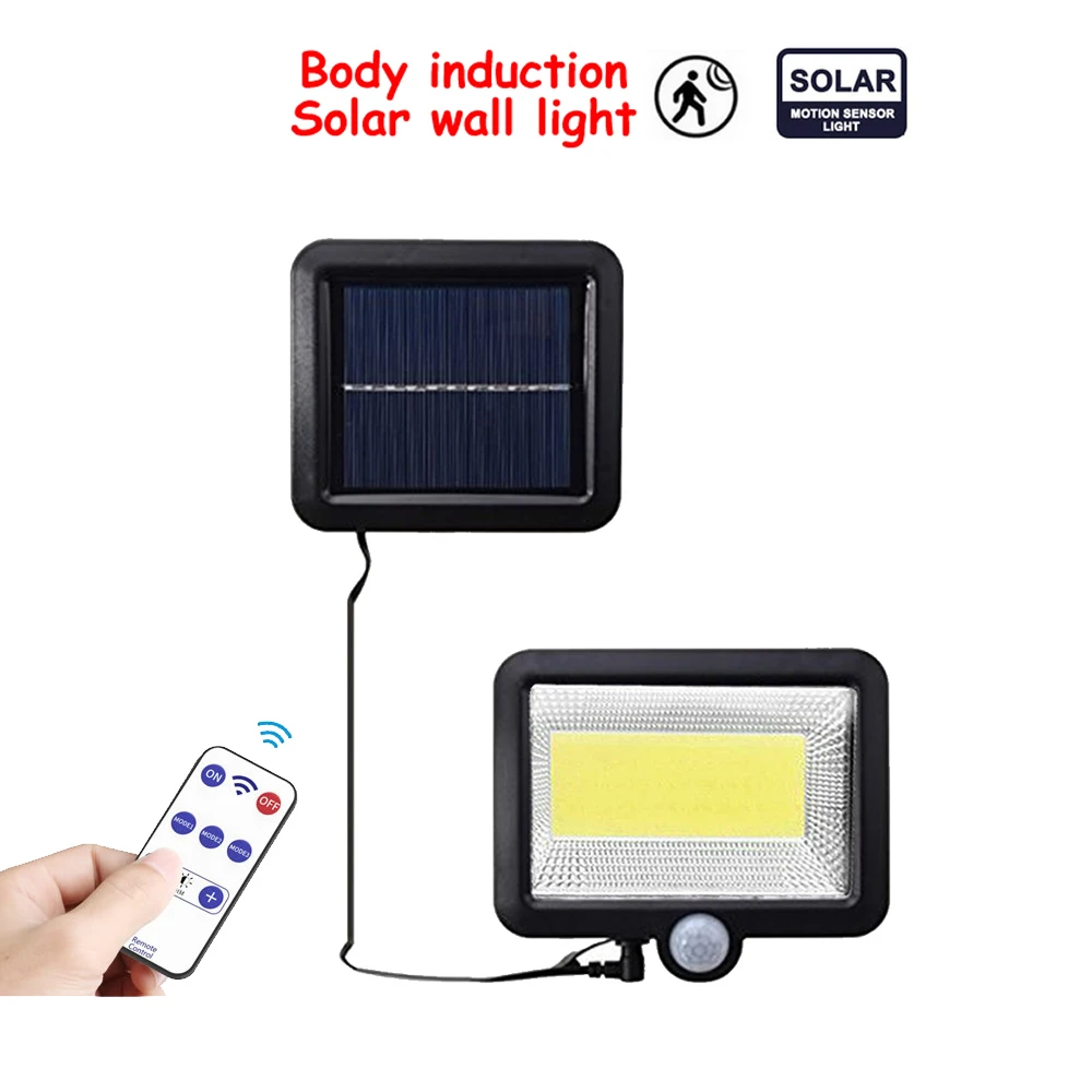 

100 LED solar Outdoor LED Power Street Wall Lamp PIR Motion Sensor Garden Security Lamp Waterproof IP65 Wireless Wall Lights sep