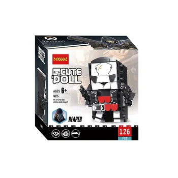 

Overwatched Mini Bricks Anime Model Mccree Soldier 76 Reaper Mercy Winston Cute Building Blocks for Kids Toys