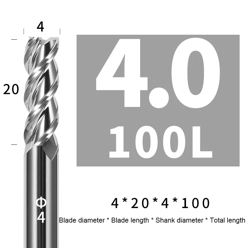 lathe spindle Carbide End Mill Aluminium HRC55 3F Milling Cutter Acrylic Wood Copper Plastic Cutting Tool CNC Maching Milling Tools Endmils bison lathe chucks Machine Tools & Accessories