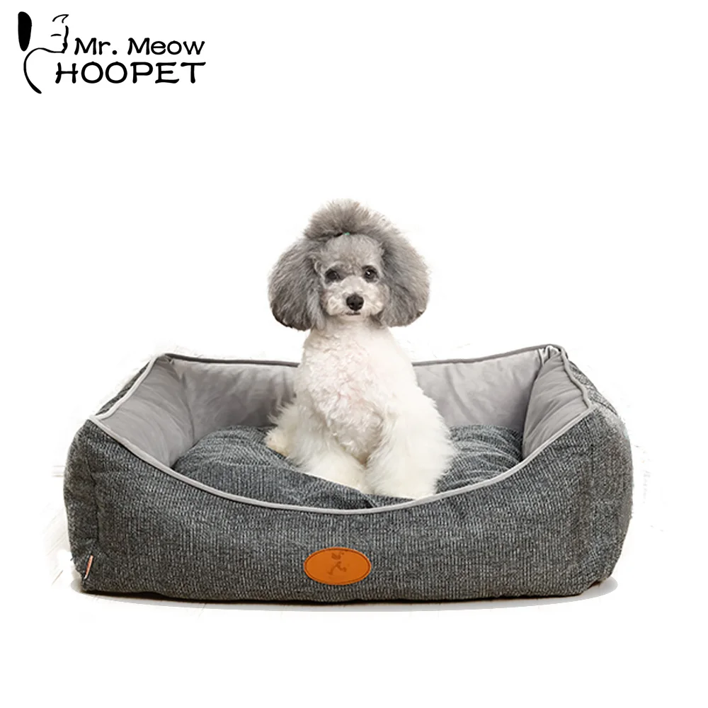 

Hoopet Soft Pet Bed Winter Warm Dog Cushion Breathable Sofa Kennel Four Seasons Cat House Mat Fiber Pet Products