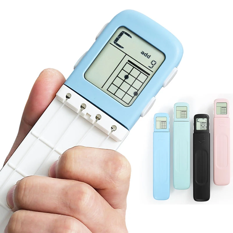 Portable 4tone Pocket Ukulele Chord Trainer Practice Tool Can Rotate
