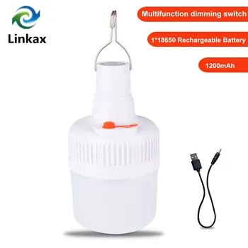 

Portable Lanterns LED Camping Light USB Rechargeable Bulb For Outdoor Camping Tent Emergency Lights For BBQ Hiking Night