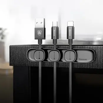 

Magnetic Cable Clip Organizer Clamp Desktop Management USB Cable Holder For Mouse Keyboard Earphone Headset
