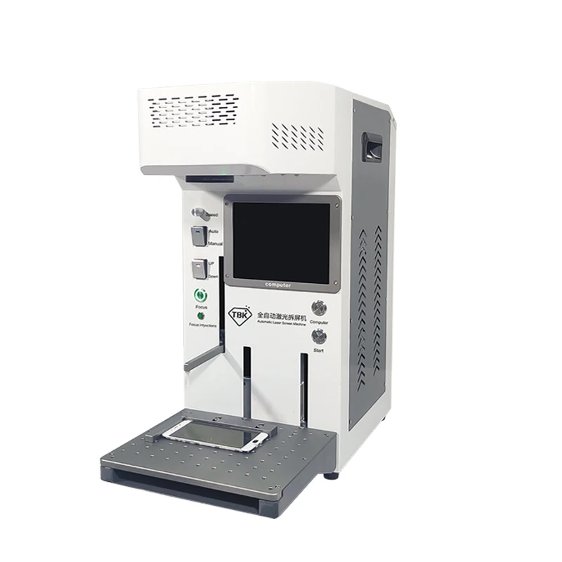 LY 958A TBK 20W Auto Focus LCD Fiber Laser Repair Marking Engraving Machine For IPhone Back Cover Glass Frame Separating