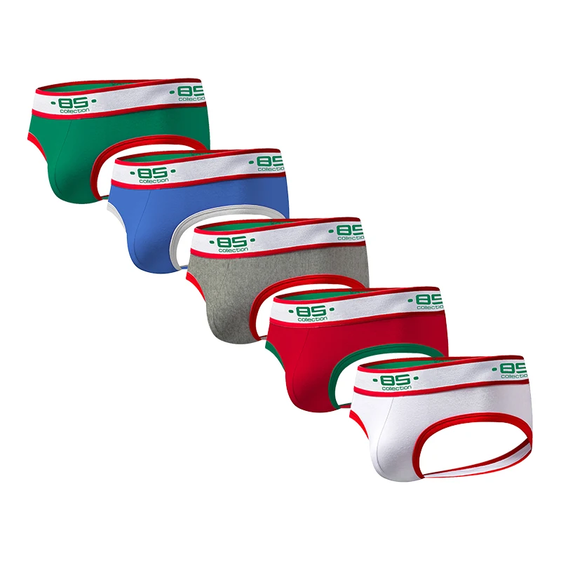 

85 5pcs sexy gay jockstrap men underwear thong men and g-string cueca tanga quick dry male panties breathable cotton gay bikini