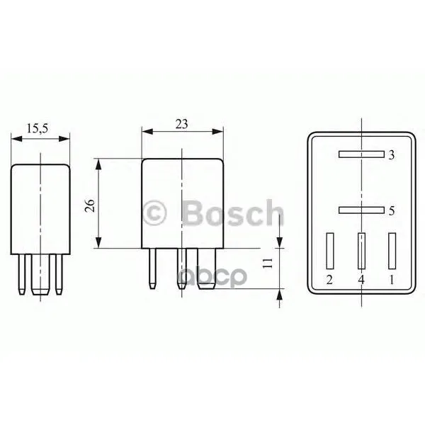 Реле Универсальное 12в 30/10а Микро Bosch арт. 0332201107