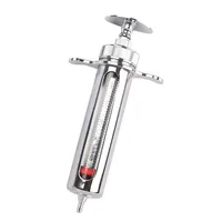 1 Kit Stainless Steel Metal Syringe Glass Sampler 20ML-50ML for Prevention Treatment and Injection of Other Drug Solutions 1