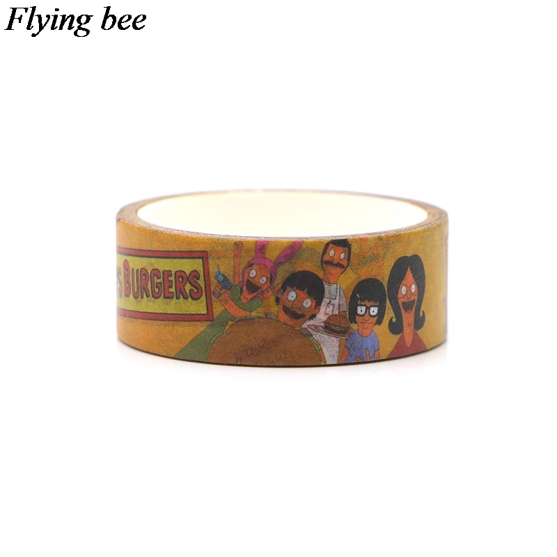 Flyingbee 4 шт./компл. мультфильм аниме творческий Catdog клейкая лента Bobs Burgers Бумага лента Washi с принтом «Маленький принц», ленты лента Набор DIY подарки X0636