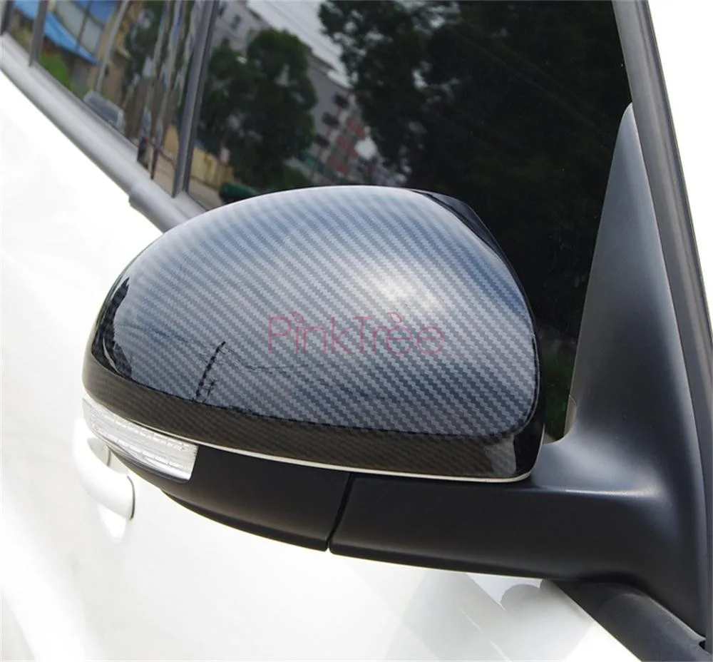 Серебристый Хром Цвет крыло Дверь Зеркало Обложка 2010 2011 2012 2013 для Volkswagen VW Tiguan Авто Средства для укладки волос