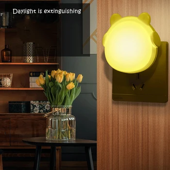 

LED Night Lamp Light Sensor Control Remote Control 220V EU/US Plug Night light For Bedroom Livingroom Children