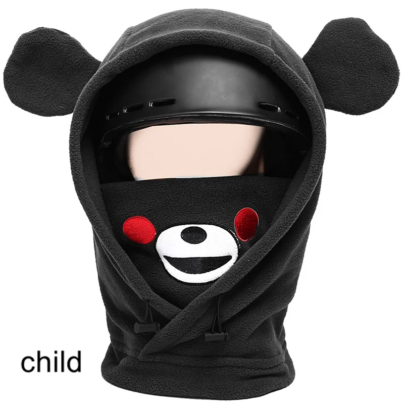 child Маска для лица для взрослых/детей, лыжный велосипед, зимний велосипед, велоспорт, сноуборд, спортивный головной убор, ветрозащитная балаклава, шлем для детей KUFUN - Цвет: child