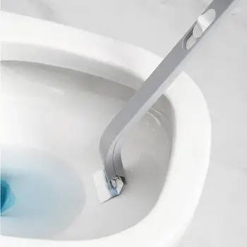 

Toilet Brush Long Handle Durable Toilet Bowl Brush with 6PCS Disposable Brush Head Dead Corner Cleaning Tools for Home Bathroom