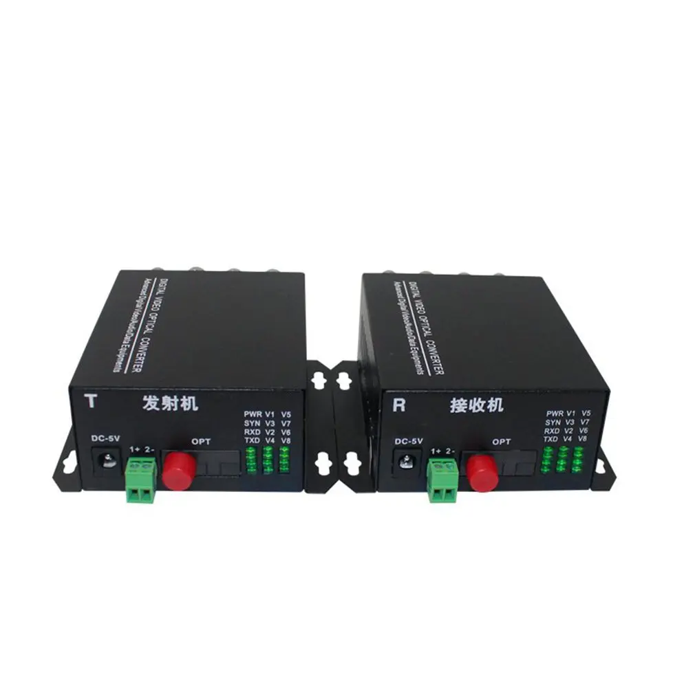 

8-Channel Vga Video Multiplexer 1-Way Reverse Data Optical Digital To Fiber Optical Converte For Security Guard Sytems