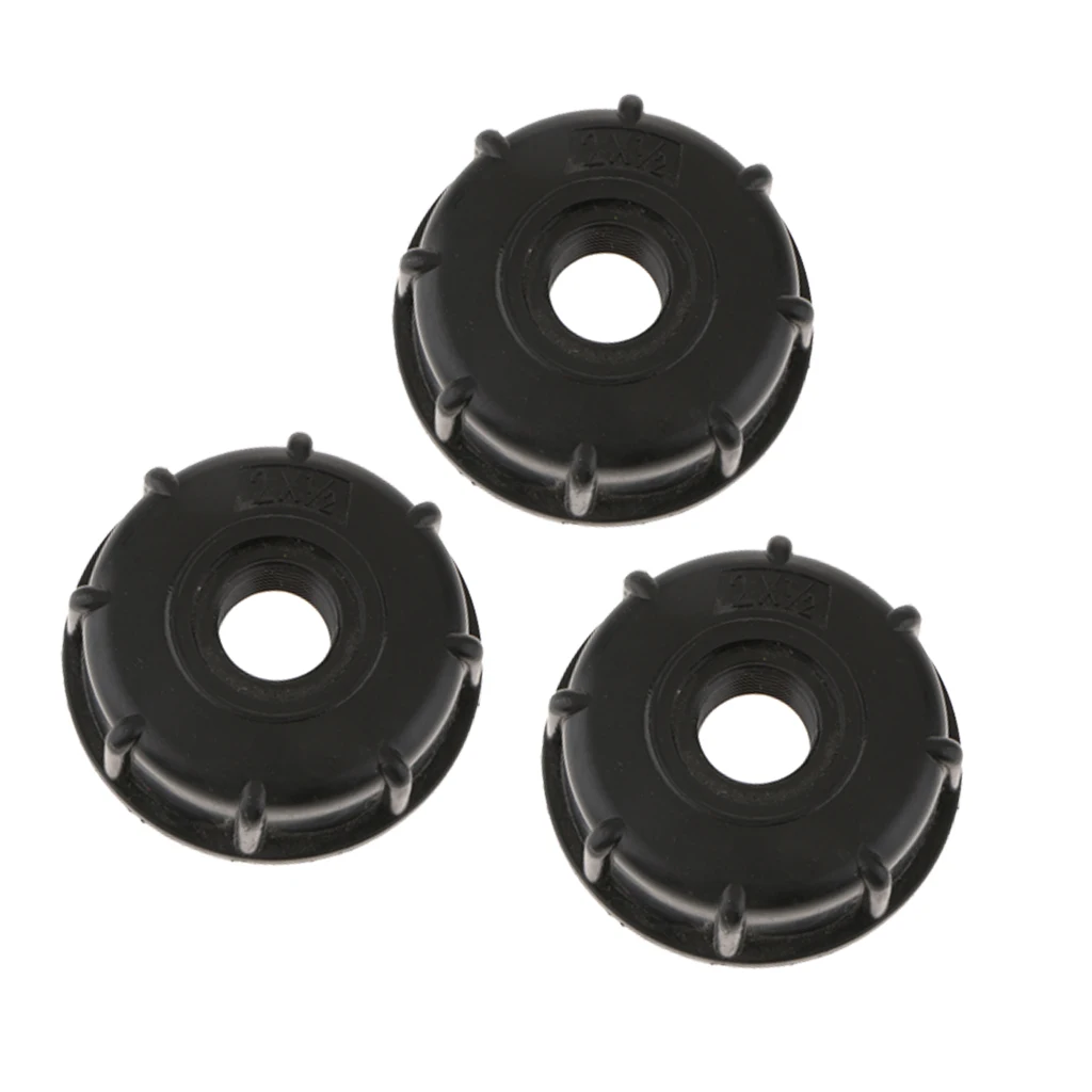 3 Pcs 1000L IBC Tote Valve Adapter Connector IBC Tank Container Fitting Hose, 2 inch Coarse to 1/2 inch Female Thread