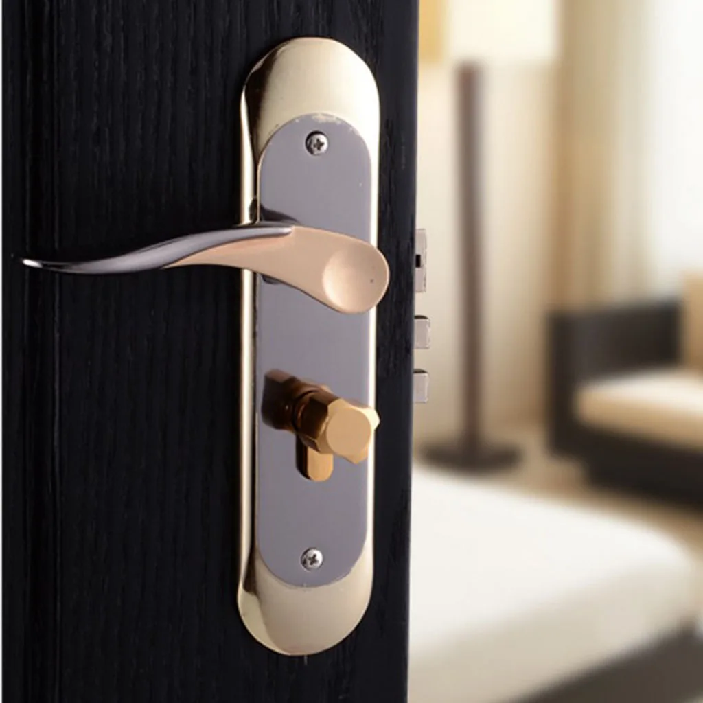 Aluminum Alloy Internal Room Door Handles Packs for 35-45mm Thick Door #5