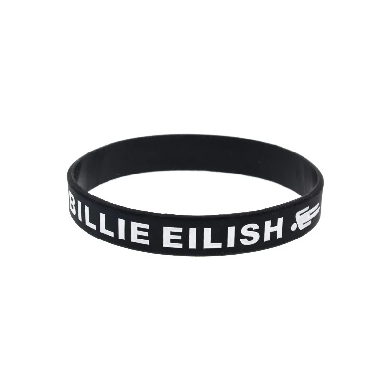 OBH 50 шт. черный и белый Billie Elilish силиконовый браслет для любителей музыки