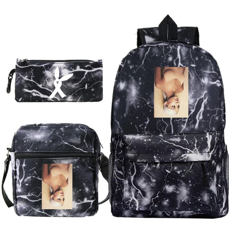 Модная сумка Mochila Ariana Grande, рюкзак с принтом, школьная сумка для мальчиков и девочек, дорожная сумка, рюкзак для ноутбука-подростка, пеналы для ручек