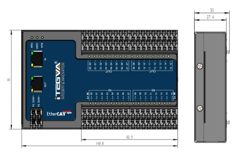 Ethernet Cat модуль связи IO цифровой количество 16 вход 16 Выход робот совпадение