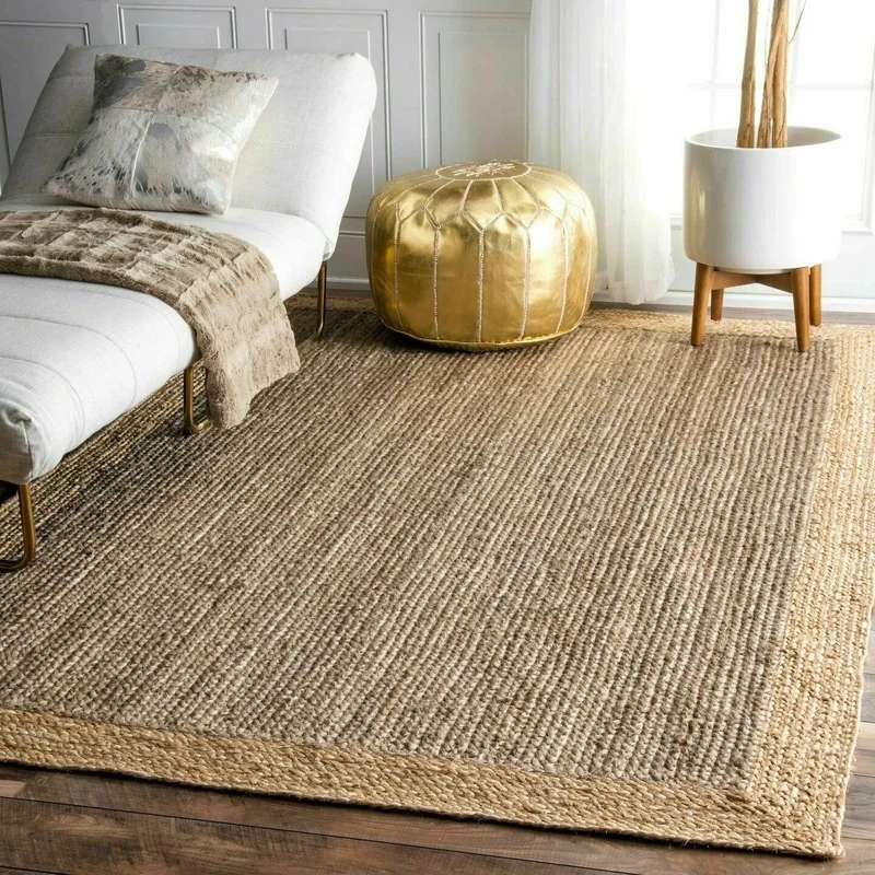 Details about   Rug 100% Natural braided jute Rug Handmade reversible Runner Rug home decor rugs 