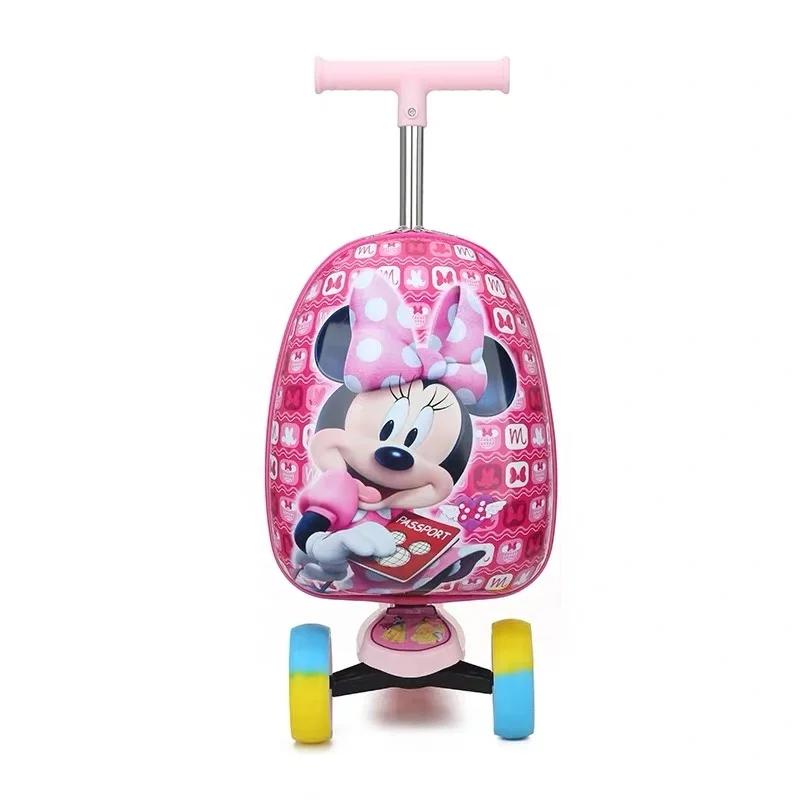 Детский Багаж скутер чемодан мультфильм путешествия носить на чемодан с колесиками ребенок милая маленькая тележка чехол прокатки багаж 16'' - Цвет: 05