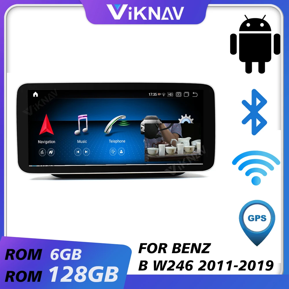 

car gps video multimedia player for Mercedes Benz B W246 2011-2019 android auto radio car audio screen tape recorder