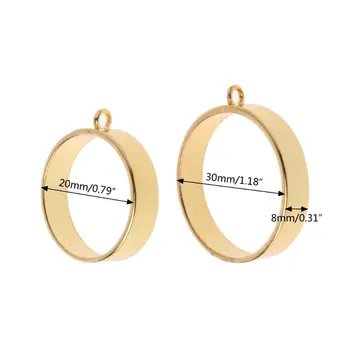 

5Pcs Round Framework Open Back Bezels Pendant Blanks for Resin Jewelry Making