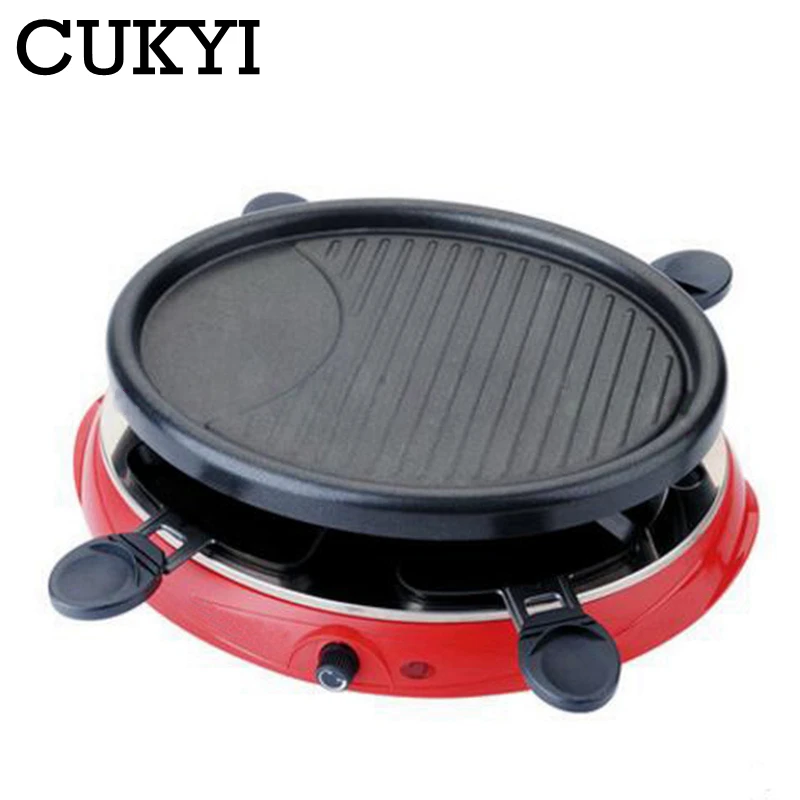

CUKYI household Electric Grills & Electric Griddles Barbecue Smokeless Plate Multifunctional frying pan 900W with four dishes