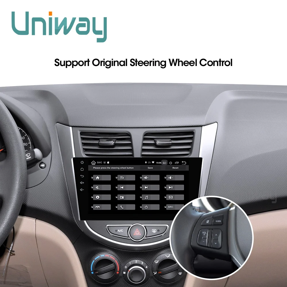 Uniway ARN9071 2 din android 9,0 автомобильный dvd для hyundai solaris accent verna 2011 2013 автомобильный Радио gps Навигация стерео