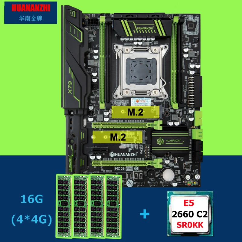 Материнская плата HUANANZHI X79 с двумя слотами M.2 процессор Intel Xeon E5 2660 SR0KK большой