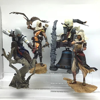 

In stock Creed Altair The Legendary Origins Bayek Aya Altair PVC Action Figure Collectible Model Toy 28cm
