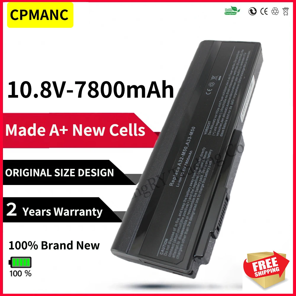 Células de Bateria para Asus N53s Cpmanc N53sv A32-m50 A32-n61 a3 2-x64 N53 A32 M50 M50s A33-m50 N61 N61j N61d N61v N61vg N61ja N61jv