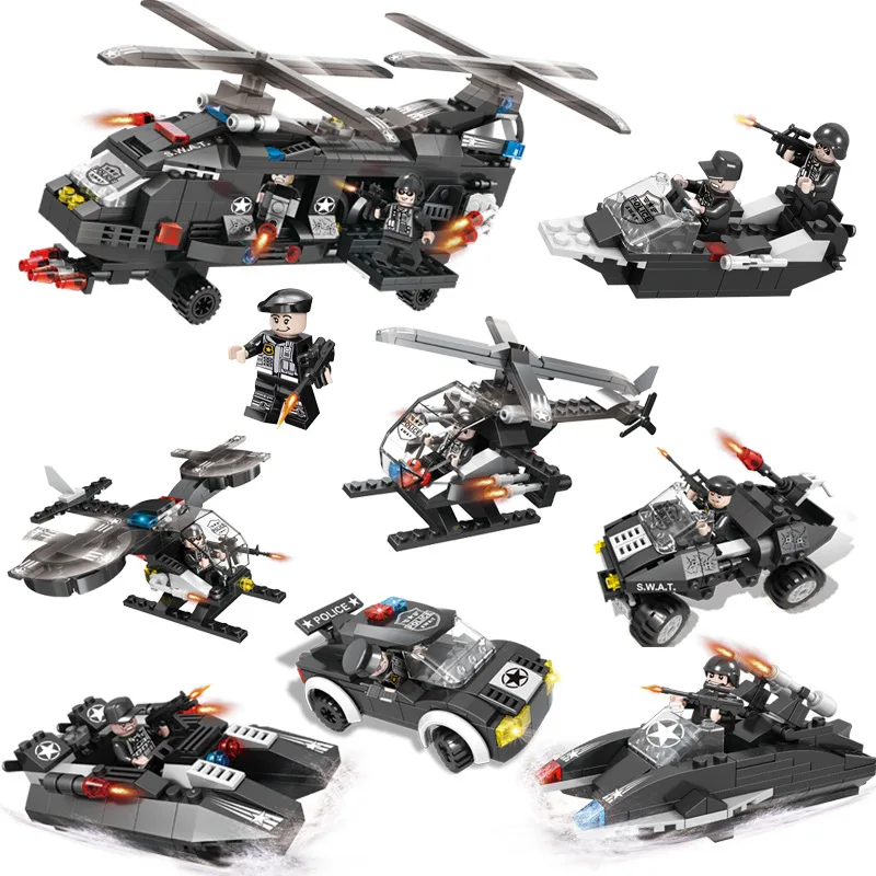 

Anti-terrorism Special Forces City Police Assembled Building Blocks Were Military SWAT Doll Commando C006 CHILDREN'S Toy